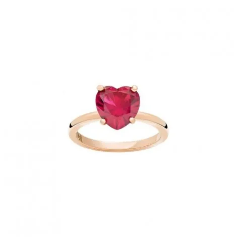 Anello Dodo 100 Amore Oro Rosa 9kt Rubino Cuore DAB1006100AM0009R