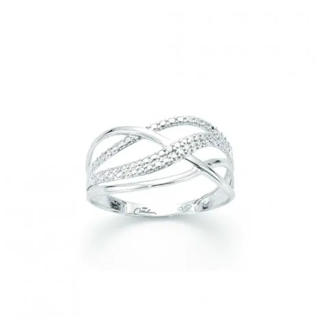 Anello Donna Miluna Brio Oro Bianco 9kt Diamanti 0,05ct LID3039X
