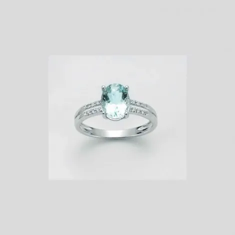 Anello Donna Miluna Le Gemme Diamanti 0,048ct e Acquamarina 1,6ct LID3371
