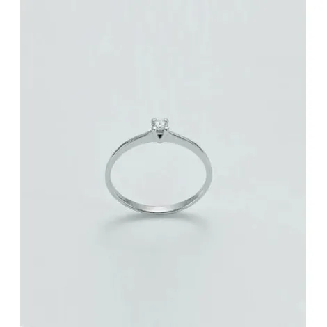 Anello Donna Miluna Solitario Oro Bianco 18kt Diamante 0,10 ct LID2931-010G7