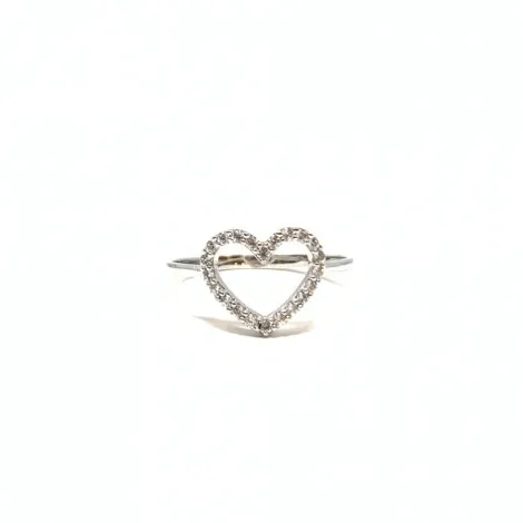 Anello Donna Raggi in Oro Bianco 18kt Modello Cuore