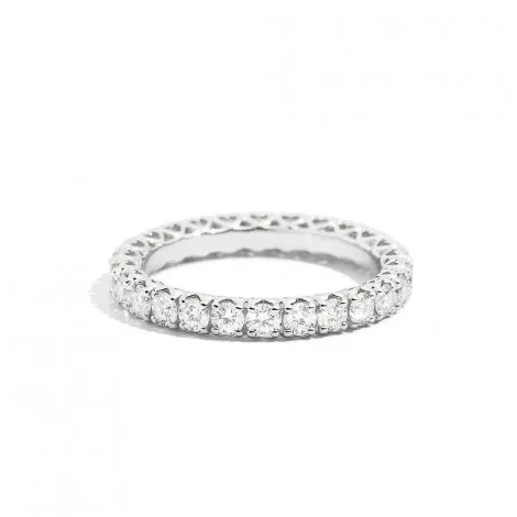 Anello Donna Re Carlo Fedina Girodito Oro Bianco18 kt con Diamanti 2,04 ct F VS R01GD741