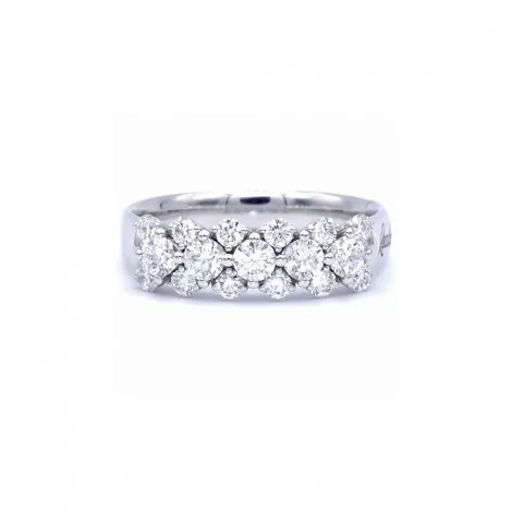 Anello Donna Re Carlo Multipietra Oro Bianco 18 Kt Diamanti 0,93 ct R01FM001/093