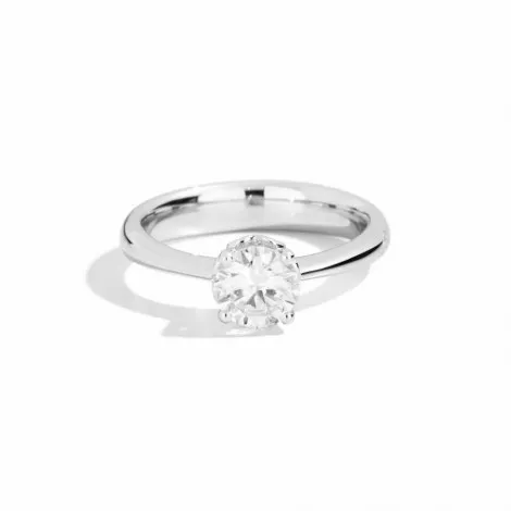 Anello Donna Re Carlo Solitario Anniversary Oro Bianco 18 Kt Diamante 0,20 ct F SI R01SO001/020