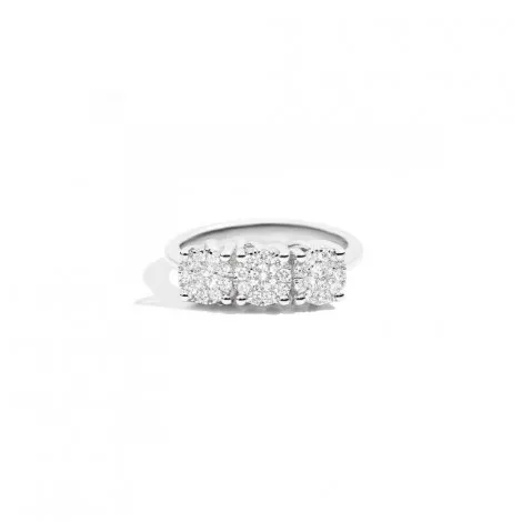 Anello Donna Re Carlo Trilogy Shining Oro Bianco 18 Kt Diamanti 0,71 Ct G SI R04TY252/030