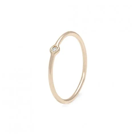 Anello Donna Slim con Diamante 0,02 ct Oro 9k SLGAD