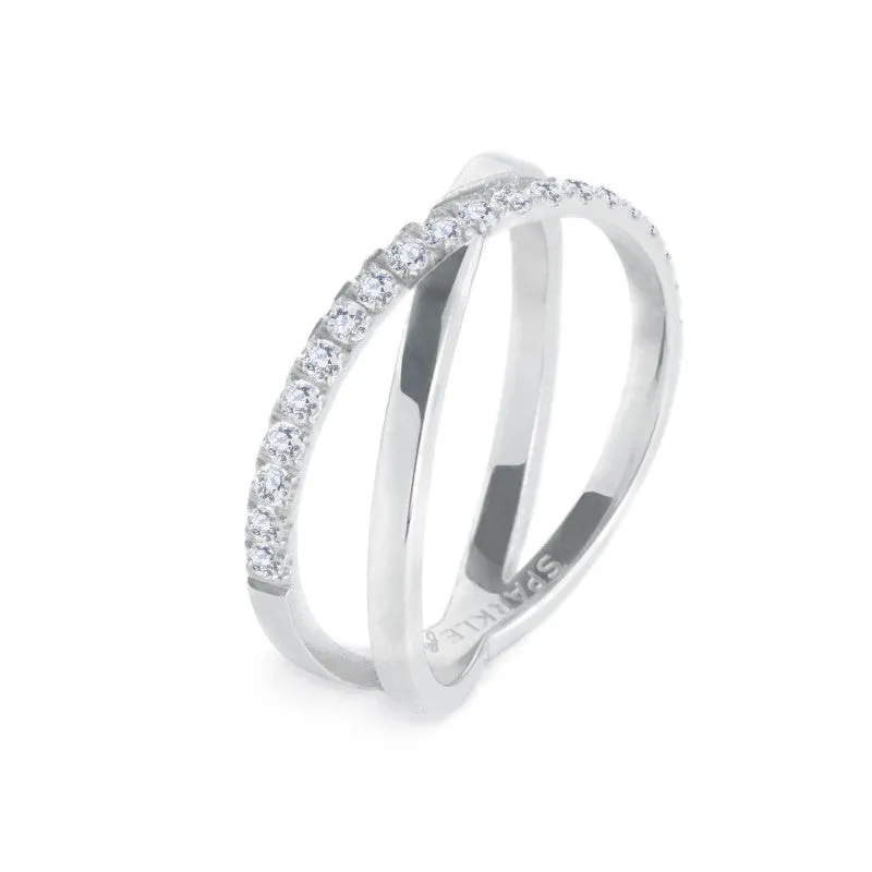 Anello Marlù Incrocio con zirconi