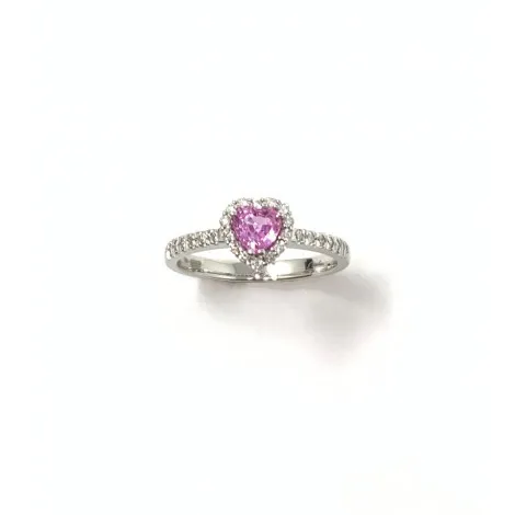 Anello Miluna Cuore Zaffiro Rosa 0,48 ct Diamanti 0,20 ct G SI LID3549