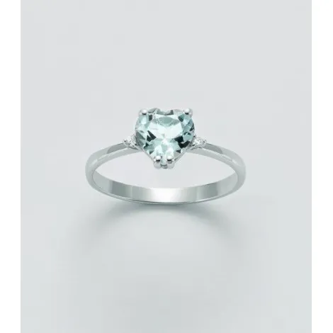 Anello Miluna Oro Bianco 18kt Acquamarina 0,95ct