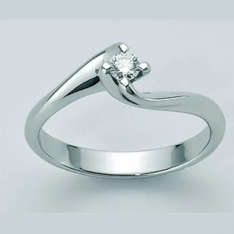 Anello Miluna Oro Bianco Diamante Solitario 0,05ct LID2122-005G7X