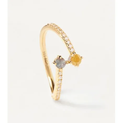 Anello PDPAOLA Juno Villa Gold Pietre Colorate AN01-647-12