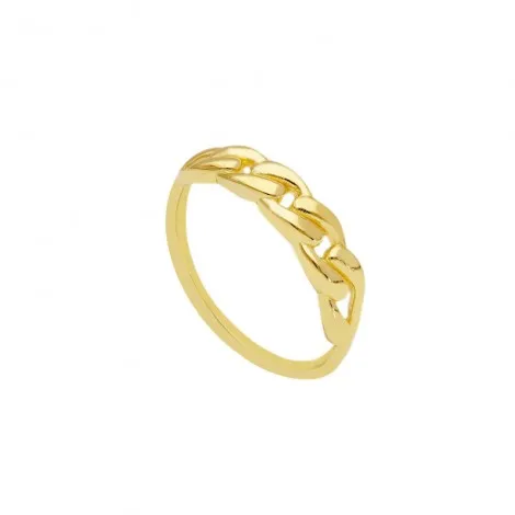 Anello Raggi Donna Treccia Oro Giallo 9kt
