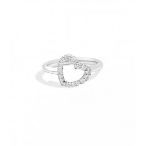 Anello ReCarlo Anniversary Cuore Filo Oro Bianco 18 Kt Diamante 0,31ct F VS R01CU009/031