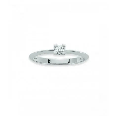 Anello Solitario Miluna Oro Bianco 18kt Diamante LID3265