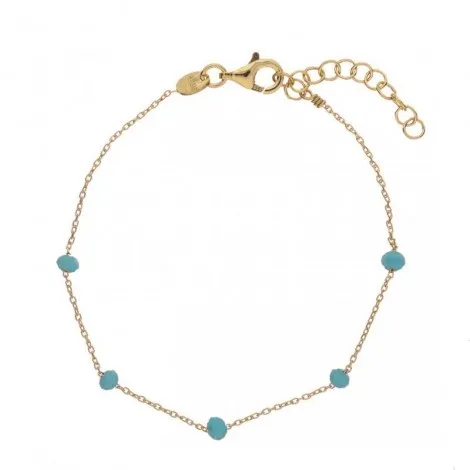 Bracciale Alisia Crystal Bead Dorato/Azzurro AL879