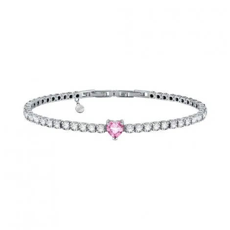 Bracciale Chiara Ferragni Donna Diamond Heart 175+15mm Zirconi Silver Pink J19AUV13