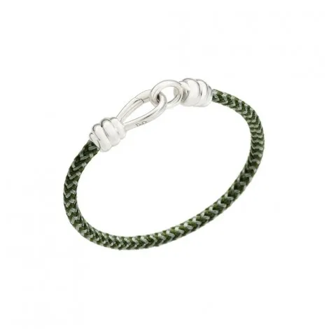 Bracciale Collezione Nodo Dodo Argento 925 Cotone Verde DBC2001KNOT0CVMAGM