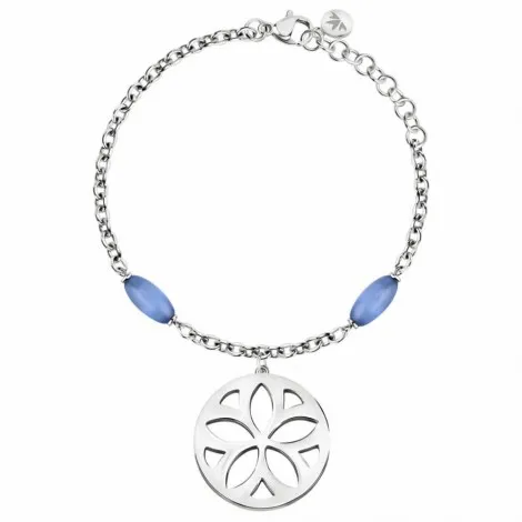 Bracciale Donna Morellato Fiore Pietre Azzurre SATE04