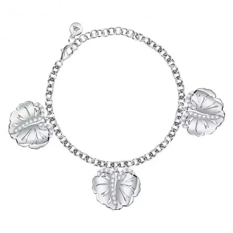 Bracciale Donna Morellato Ninfea Argento 925 Foglie Cristalli SAUE05