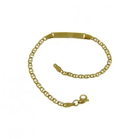 Bracciale Junior Traversino Con Targhetta 9kt