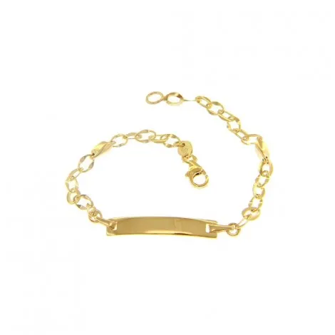 Bracciale Junior Raggi Catena Rolò Con Targhetta 9kt 16cm