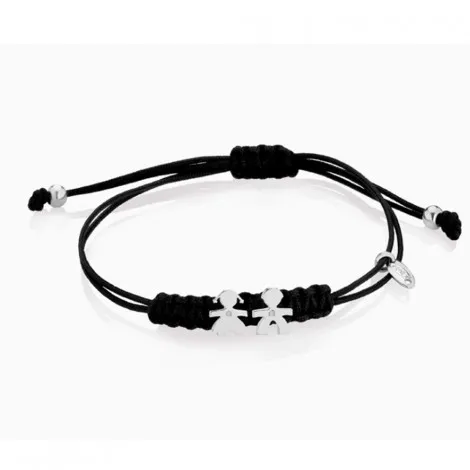 Bracciale Le Bebè Briciole Cordino Nero  LBB303