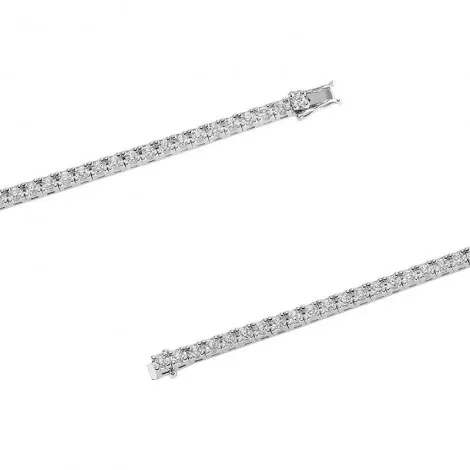Bracciale Tennis Donna Raggi Oro Bianco 18kt Diamanti 2,14ct G SI