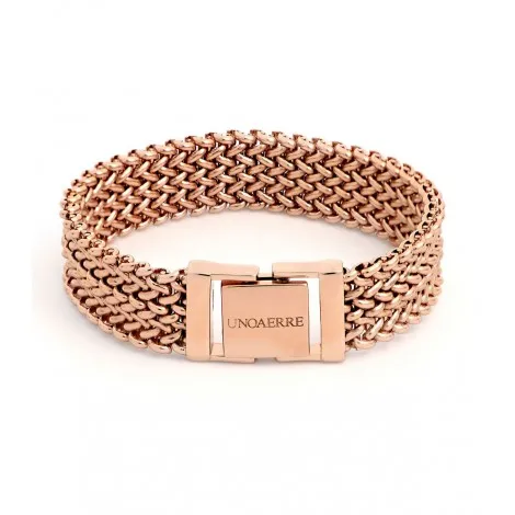 Bracciale Unoaerre Bronzo Dorato Rosa  Fascia 18 CM