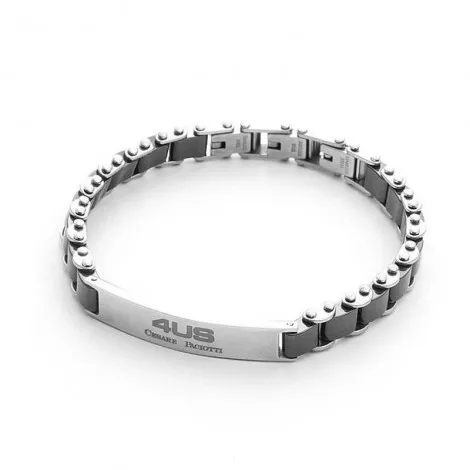 Bracciale Uomo  Cesare Paciotti 4US Silver/Black Ceramic 4UBR3777