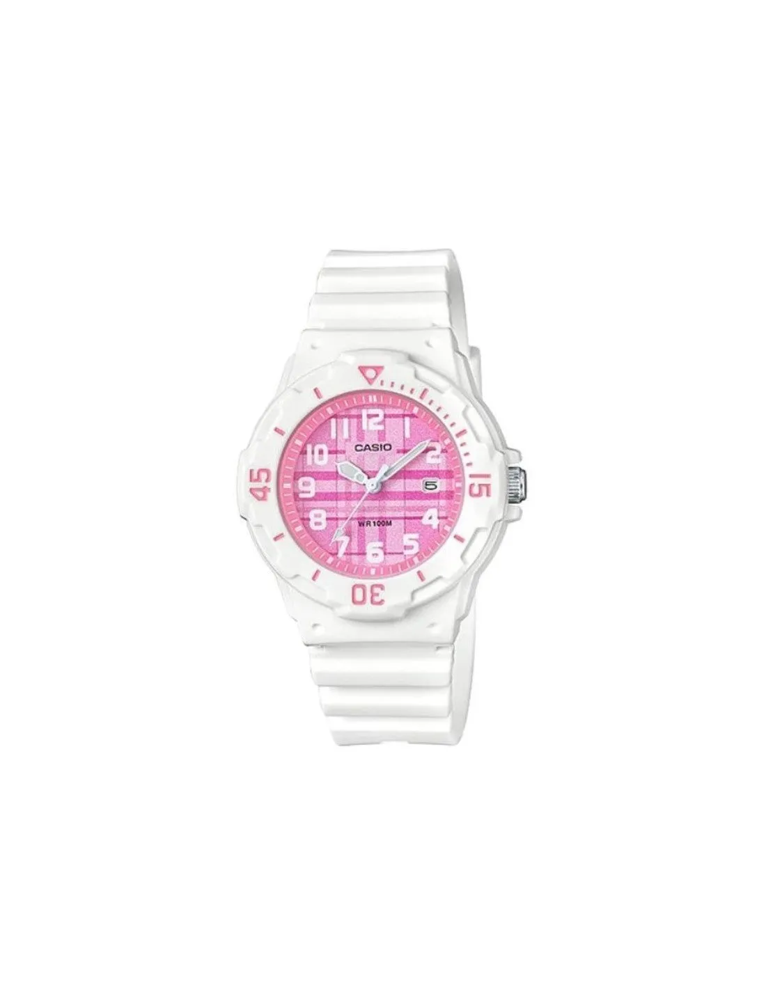 Orologio Casio bambina Analogico in silicone bianco con quadrante rosa