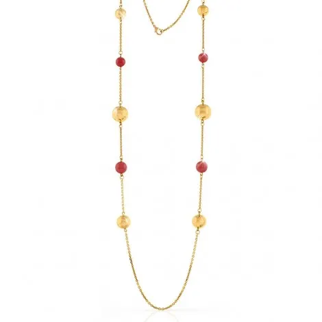 Catena Lunga Rosario Sfere Unoaerre Gold/Red EXH466/4
