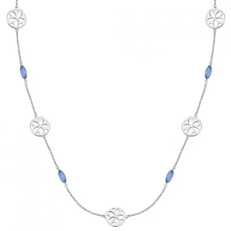 Catena Morellato Donna Acciaio Fiore Pietre Azzurre SATE01