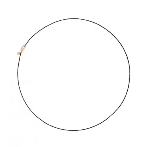 Catenina Dodo in pvd nero e chiusura Oro Rosa 40 cm DG9/AN/40