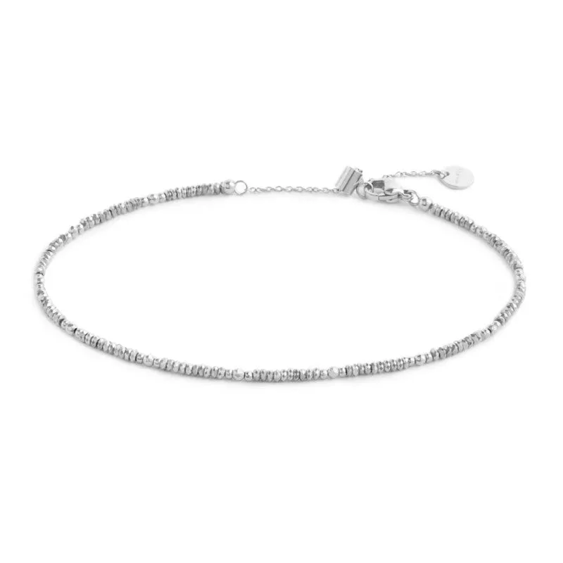 Cavigliera Marlù donna Perline di ematite sfaccettate