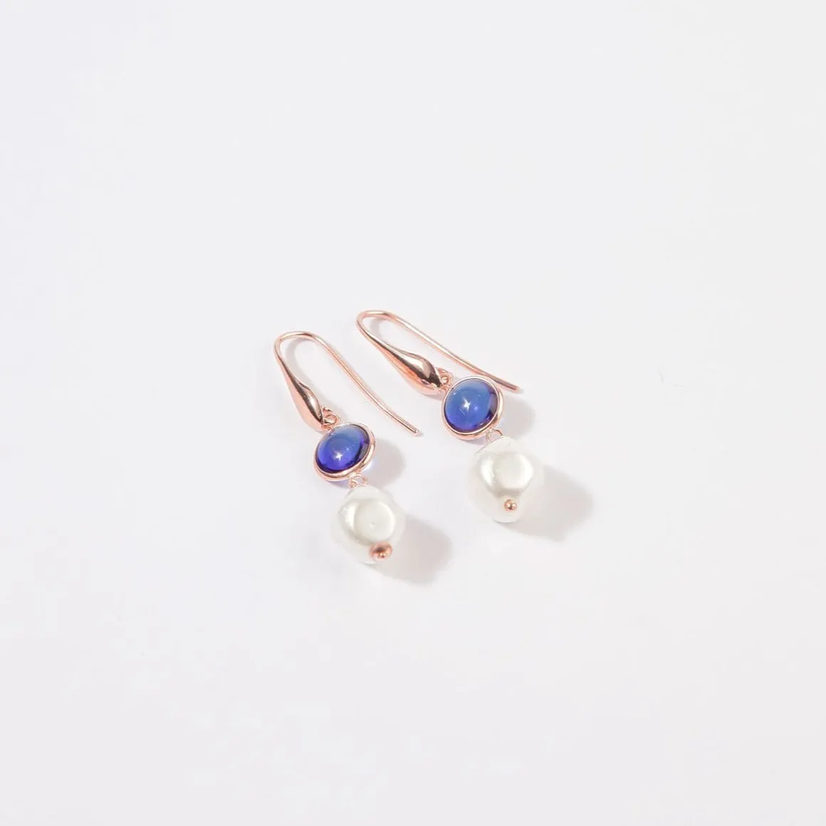 Orecchini Ippocampo collezione "BON TON" con perle e pietre di diverso