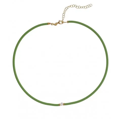 Collana Alisia Amity Dorata Caucciù Verde AL3264