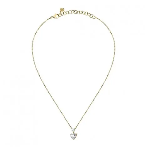 Collana Chiara Ferragni Donna Diamond Heart 38-4 cm Placcato Oro Giallo 18Kt White Zirconi J19AUV08