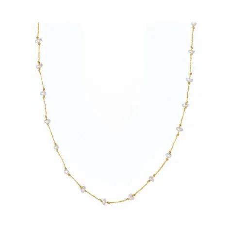 Collana Donna Alisia Clio Linear Pearls Argento 925 Dorata AL1732