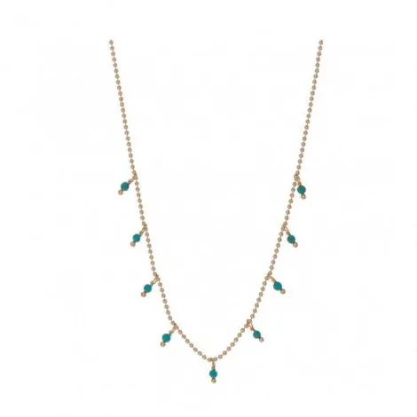 Collana Donna Alisia Kos Argento 925 Dorata/Turchese AL1559