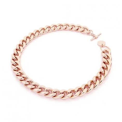 Collana Girocollo Unoaerre Bronze Rosa Catena Groumette EXH4965