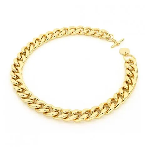 Collana Girocollo Unoaerre Bronzo Giallo Catena Grumetta EXH4965