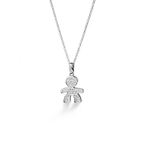 Collana Le Bebé I Pavé Bimbo Oro Bianco 18 kt Diamanti 0,44 ct LBB425