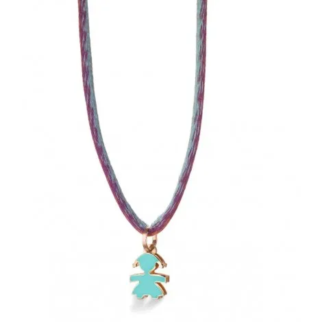 Collana Le Bebé Mini Sagoma Bimba Oro Rosa Smalto LBB055-ACQ