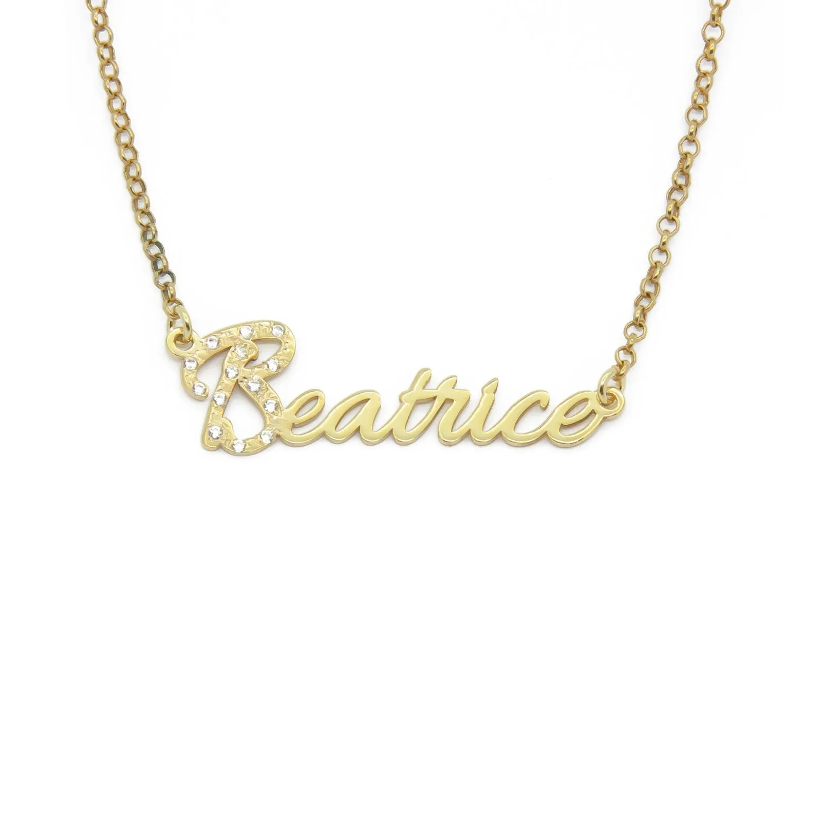 Collana Nome Prima Lettera Zirconata