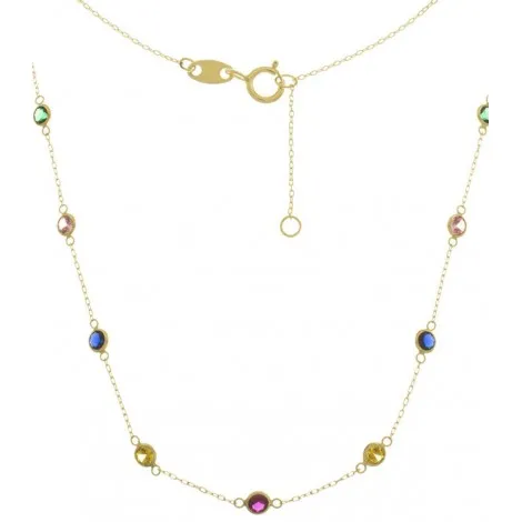 Collana Oro Giallo 9kt  Pietre Colorate 9GAG52773