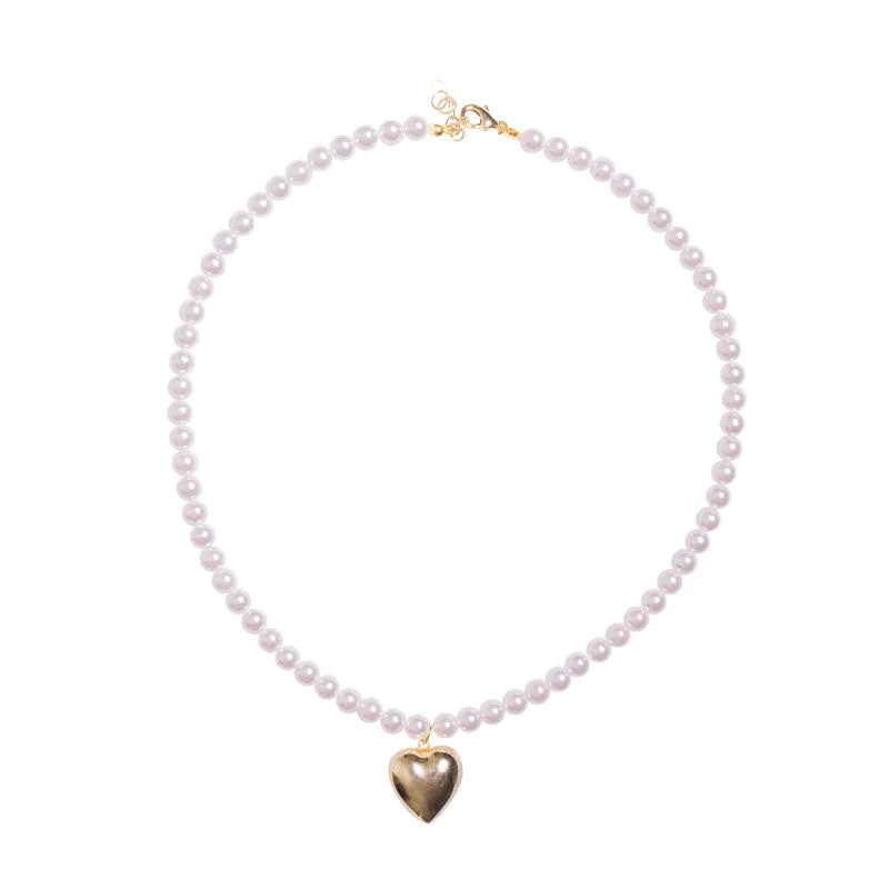 Collana Diamond Accessori Perla con Cuore