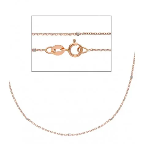Collana Oro Rosa 9kt Elementi Diamantati