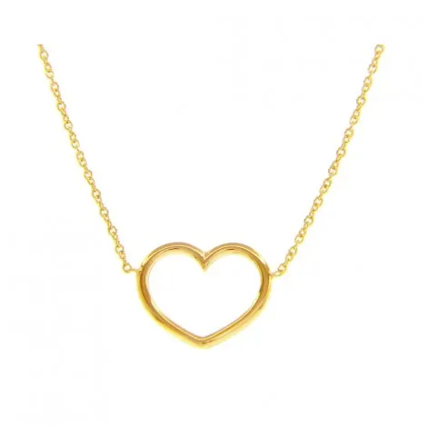 Collana Cuore Forato Oro Giallo 9kt