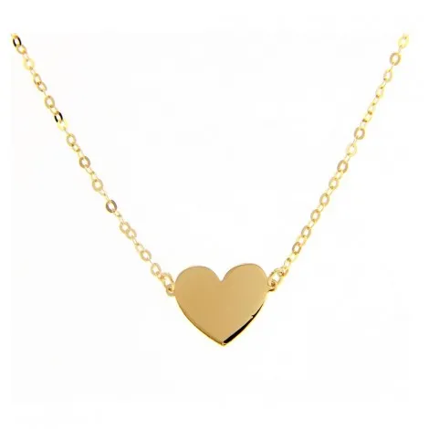 Collana Cuore Piatto Oro Giallo 9kt