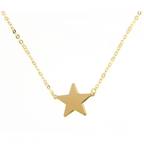 Collana Stella Piatta Oro Giallo 9kt